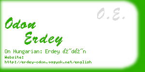odon erdey business card